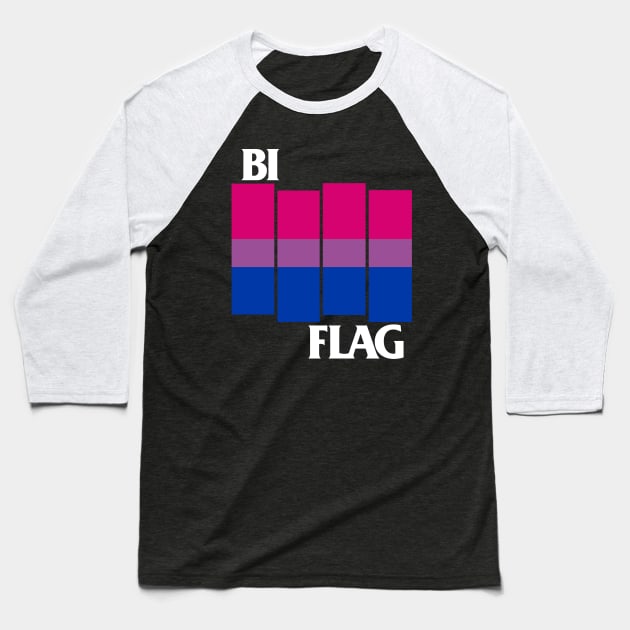 Bi Flag Baseball T-Shirt by WithinSanityClothing